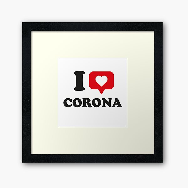 Vista previa del artículo con la obra «Me encanta Corona, me encanta Corona, ciudad natal de Corona, California», diseñado y vendido por Danylo Mikhnievych.