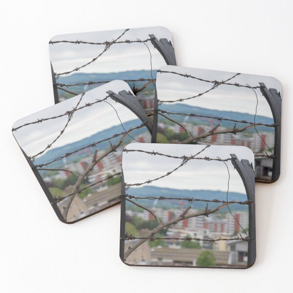 Item preview, city behind barbed fence designed and sold by OskiOnTour.