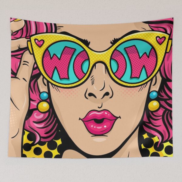 Artikelvorschau, Pop-Frauen-Druckkunst, Pop-Leinwand, Roy Lichtenstein-Leinwand-Wandkunst, gemalt von Roy Lichtenstein-Wandkunst, Roy Lichtenstein-Druck, fertig zum Aufhängen entworfen und verkauft von Samrachop.