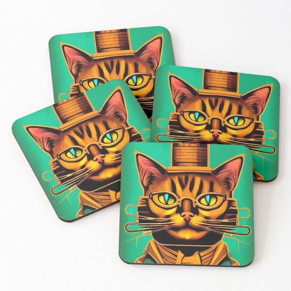 Item preview, Steampunk cat. Art Deco Style designed and sold by Neo-Expression.