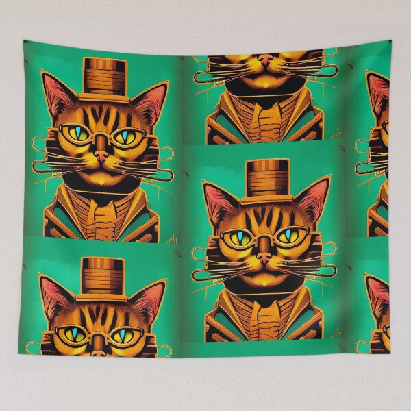 Item preview, Steampunk cat. Art Deco Style designed and sold by Neo-Expression.