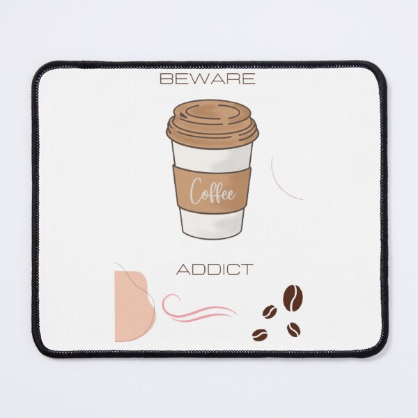Item preview, Beware coffee addict brown coffee mug with brown or black coffee beans designed and sold by Torome.