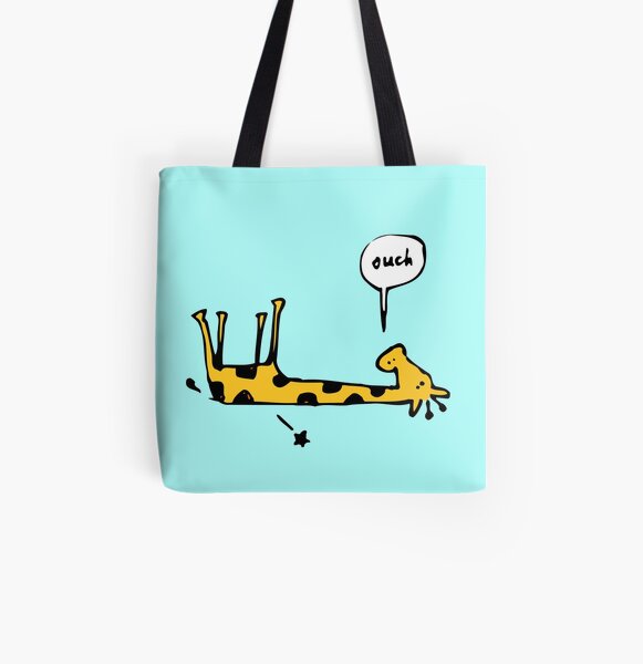 Poorly Giraffe All Over Print Tote Bag
