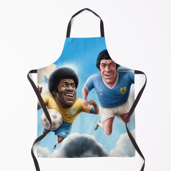 Item preview, Pele and Maradonna play football on heaven designed and sold by Olivier Dean.
