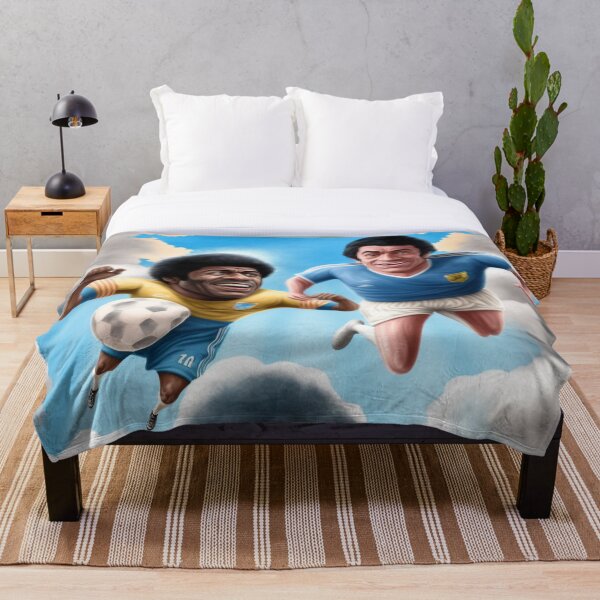 Item preview, Pele and Maradonna play football on heaven  designed and sold by Olivier Dean.