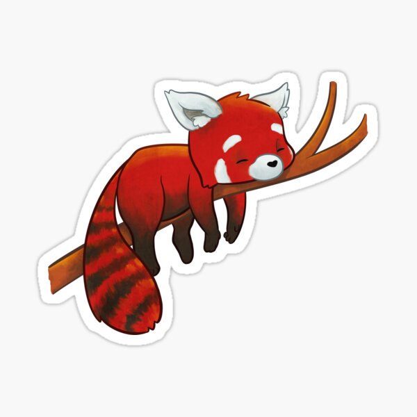 Aperçu de l'œuvre Panda rouge endormi créée et vendue par powersdesign.
