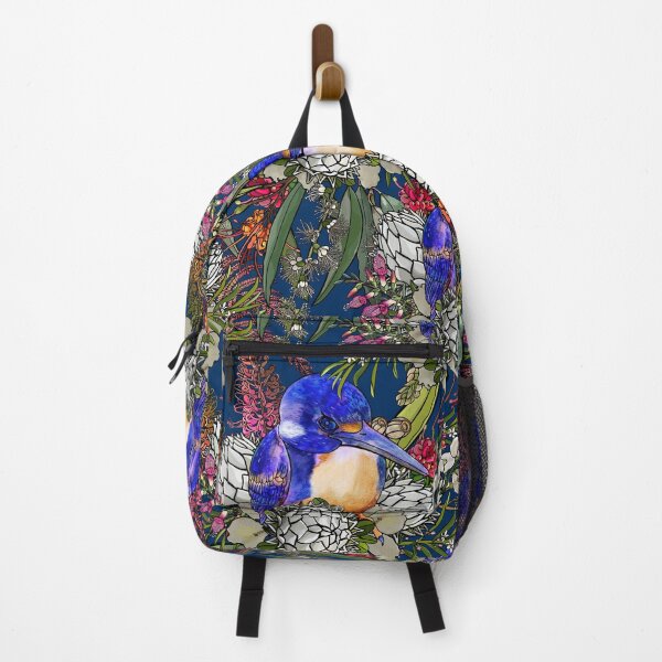 Item preview, Kingfisher and Wildflower Pattern designed and sold by Sketchbook Designs.