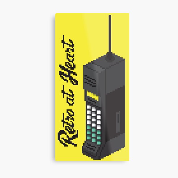 Retro at Heart - 80s Phone Metal Print