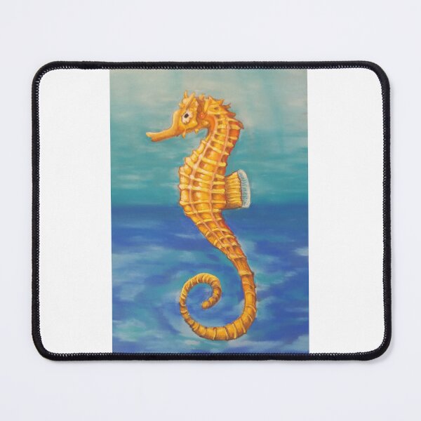 Item preview, Original pastel fantasy yellow seahorse designed and sold by ROXANEDS.