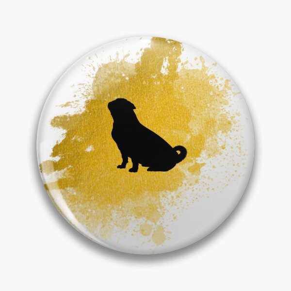 Item preview, Golden Splash Pug. Splash Pug. Watercolour Pug designed and sold by Doggymadness.