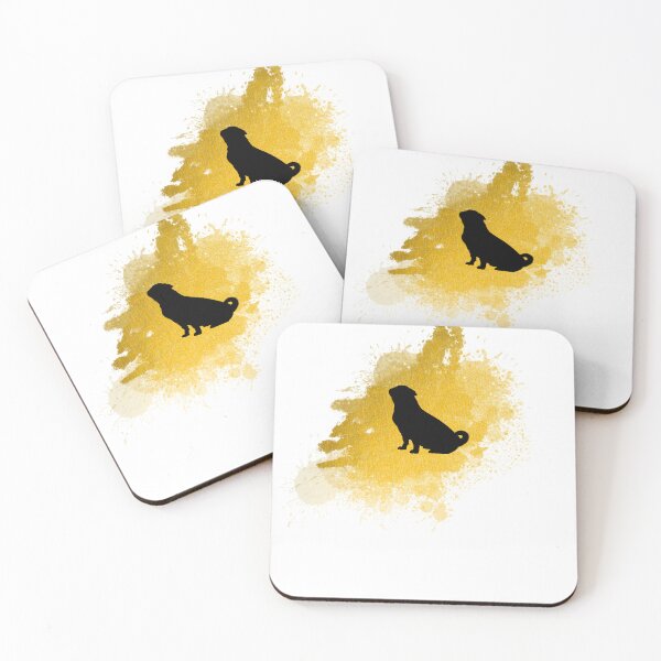 Item preview, Golden Splash Pug. Splash Pug. Watercolour Pug designed and sold by Doggymadness.