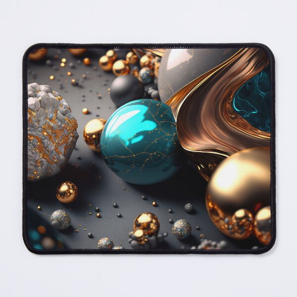 Item preview, Turquoise sphere on the background of precious stones, opal, gold designed and sold by NadiiaSemyroz.