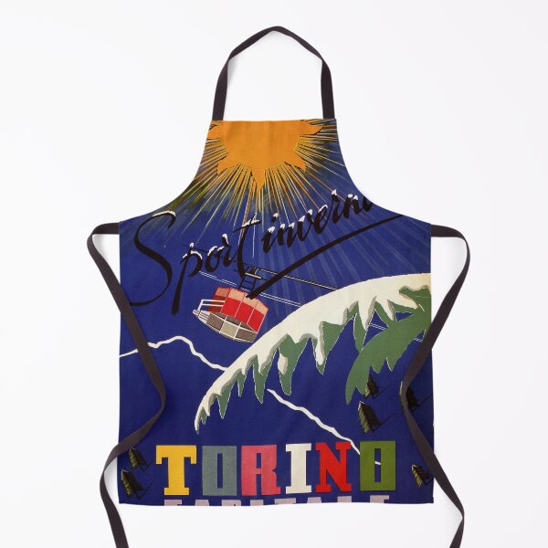 Item preview, Torino Turin Alps vintage Italian winter travel ad designed and sold by aapshop.