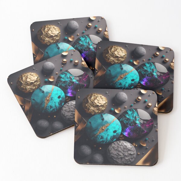 Item preview, Turquoise sphere on the background of precious stones, opal, gold designed and sold by NadiiaSemyroz.