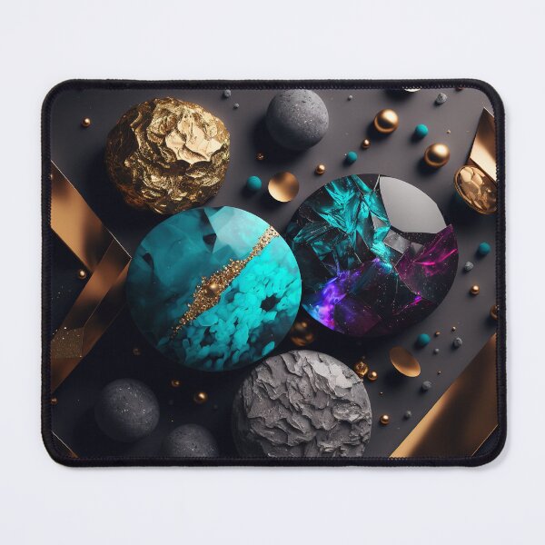 Item preview, Turquoise sphere on the background of precious stones, opal, gold designed and sold by NadiiaSemyroz.