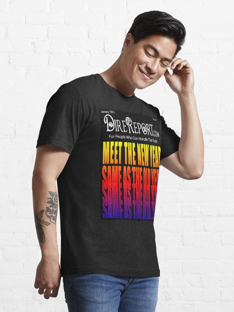 Thumbnail 3 of 7, Essential T-Shirt, Dire Report 9 - Meet The New Year designed and sold by ArtToons.