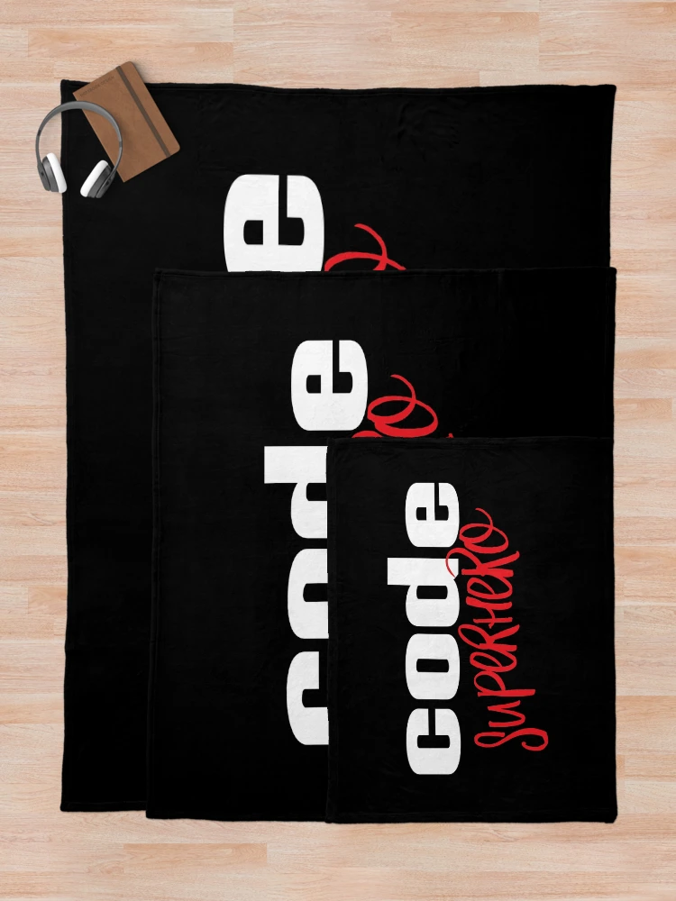 Thumbnail 5 of 6, Throw Blanket, Code Superhero designed and sold by ProjectRobotics.