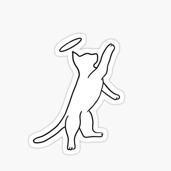 Artikel-Vorschau von Katze mit Halo-Denkmal, designt und verkauft von JDIllustrations.