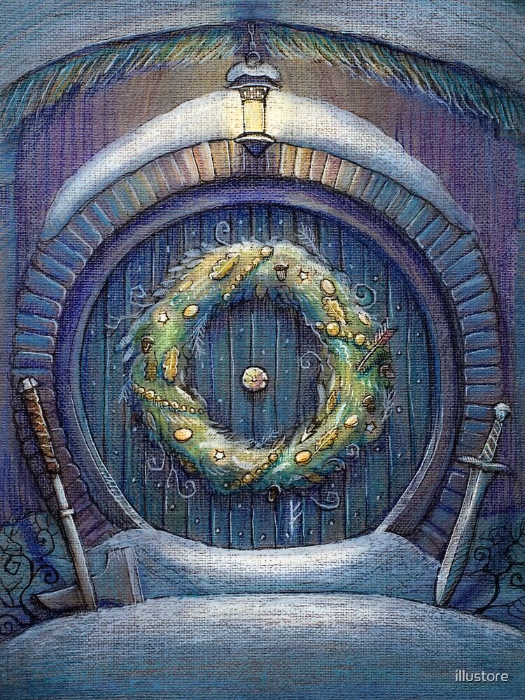 Tolkien Fantasy Christmas Card by illustore