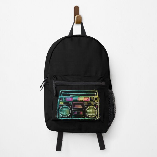 Artikelvorschau, 70er 80er 90er Neon Boombox Ghettoblaster Old School Cool Retro entworfen und verkauft von Tellingmoon.
