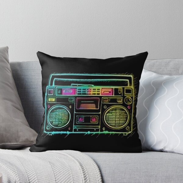 Item preview, 70's 80's 90's Neon Boombox Ghetto-blaster Old School Cool Retro designed and sold by Tellingmoon.