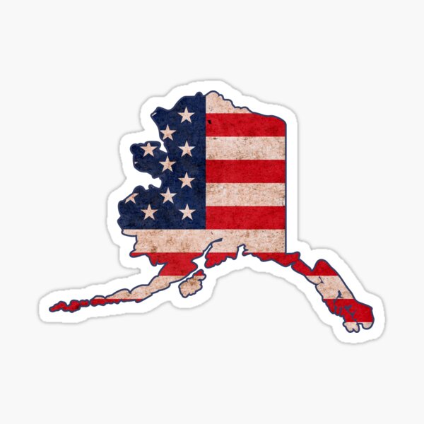 Alaska US Flag Sticker