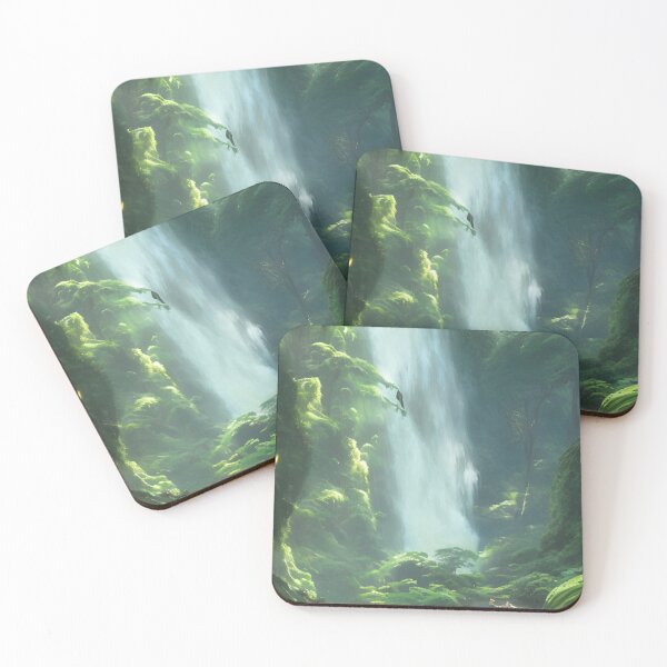 Item preview, Crystal Clear Waterfalls in a Forest designed and sold by Trendy-Now.