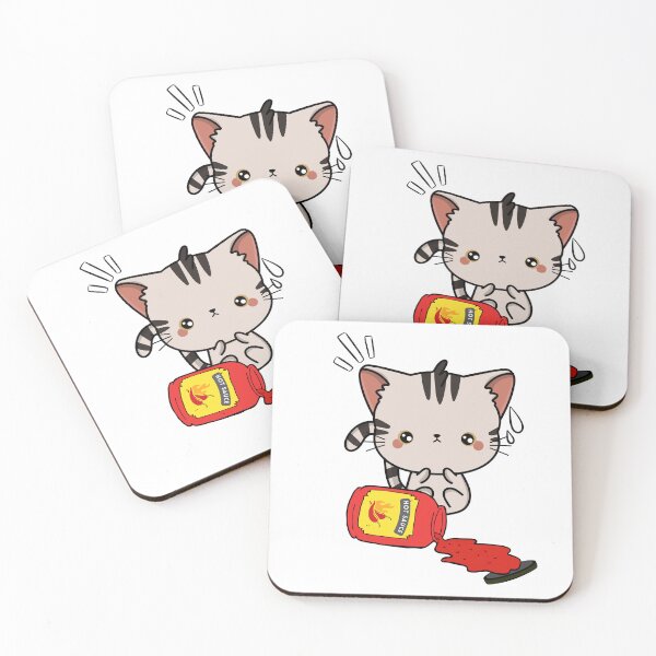 Item preview, Cute Tabby Cat Spilled hot sauce designed and sold by Pet Station.