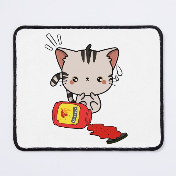 Item preview, Cute Tabby Cat Spilled hot sauce designed and sold by Pet Station.