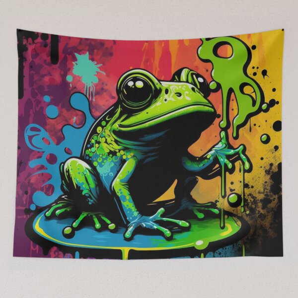 Item preview, Cosmic Frog Splatter Paint designed and sold by TheArtfulAllie.
