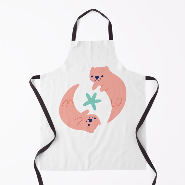 Item preview, Two Pink Otters Swimming Around A Starfish designed and sold by LillyHauser.