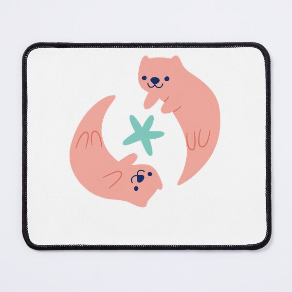 Item preview, Two Pink Otters Swimming Around A Starfish designed and sold by LillyHauser.