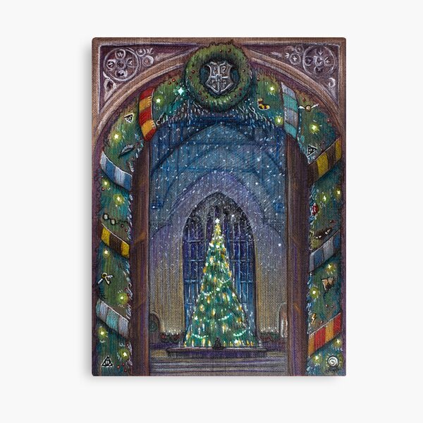 Potterhead Christmas door Canvas Print
