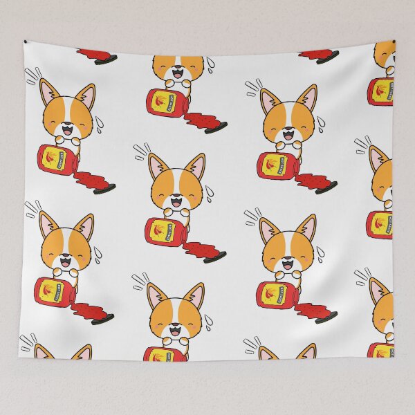 Item preview, Cute Corgi Spilled hot sauce designed and sold by Pet Station.
