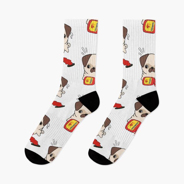 Item preview, Cute Pug Spilled hot sauce designed and sold by Pet Station.