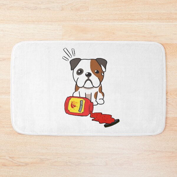 Item preview, Cute Bulldog Spilled hot sauce designed and sold by Pet Station.