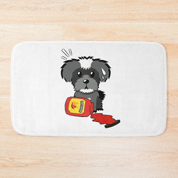 Item preview, Cute Schnauzer Spilled hot sauce designed and sold by Pet Station.