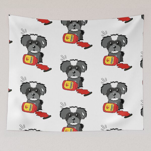 Item preview, Cute Schnauzer Spilled hot sauce designed and sold by Pet Station.