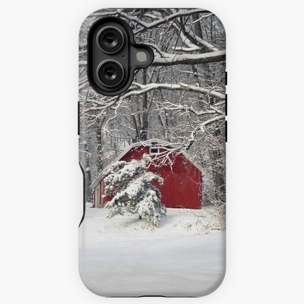Item preview, Red Barn in the Snow designed and sold by Frankie Cat Photography.