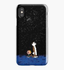 calvin and hobbes nigh iPhone Case/Skin
