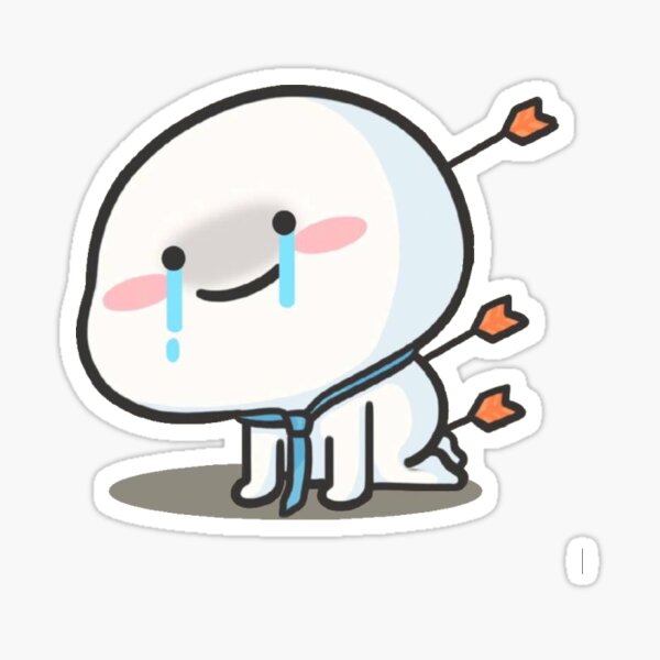 "Cute Quby Criying" Sticker for Sale by egmor | Redbubble
