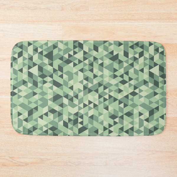 Item preview, Geometric Triangle Pattern in Shades of Green designed and sold by rissol.
