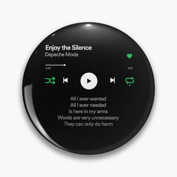 Item preview, Streaming Music: Enjoy the silence designed and sold by Periodic Table of Synthpop.