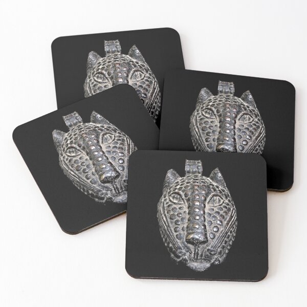 Item preview, Benin Bronze Leopard Head Mask designed and sold by photoclique.