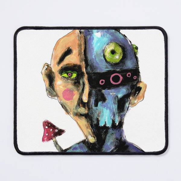 Aperçu de l'œuvre Peinture acrylique abstraite contemporaine de zombie mutante d'horreur, dessin à la main, peinture colorée créée et vendue par Ruslan Aksenov.