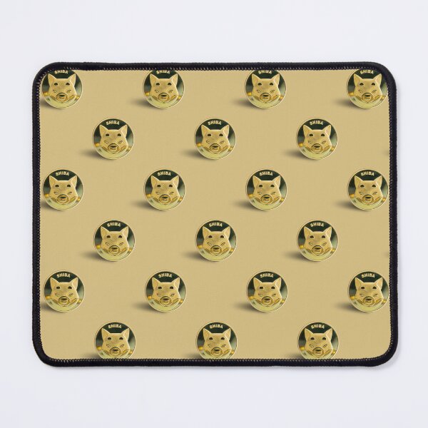Item preview, Shiba Inu crypto coin pattern on brown background designed and sold by salarkoshop.