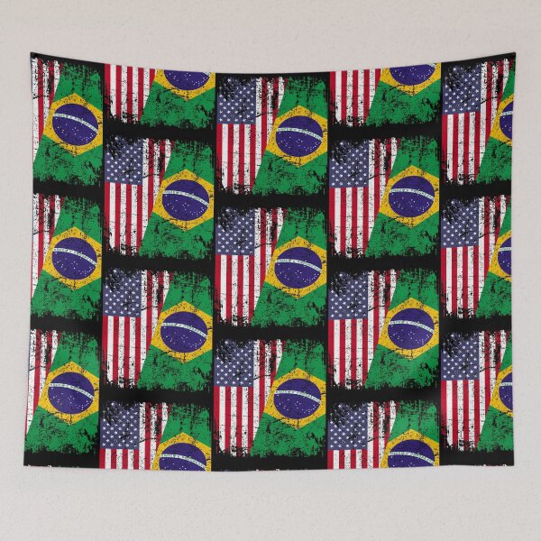 Item preview, Brazilian Roots Half American Flag Brazil designed and sold by DomenicoBarone.