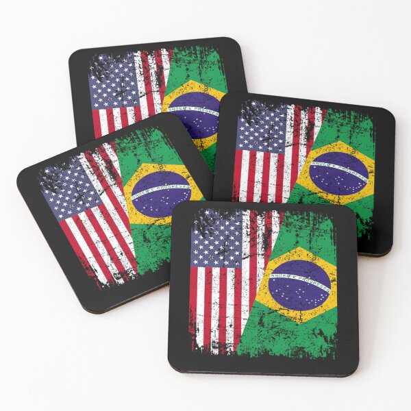 Item preview, Brazilian Roots Half American Flag Brazil designed and sold by DomenicoBarone.