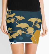 Gingko and Hexagons Mini Skirt