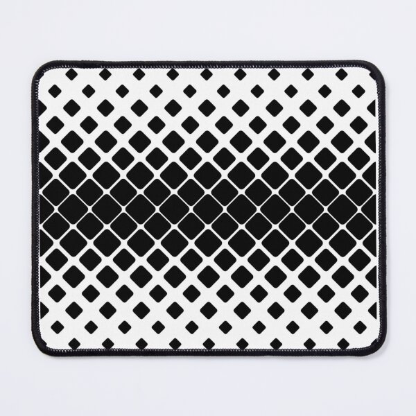 Item preview, black square rounded patterns on white surface designed and sold by IftinDesigns.